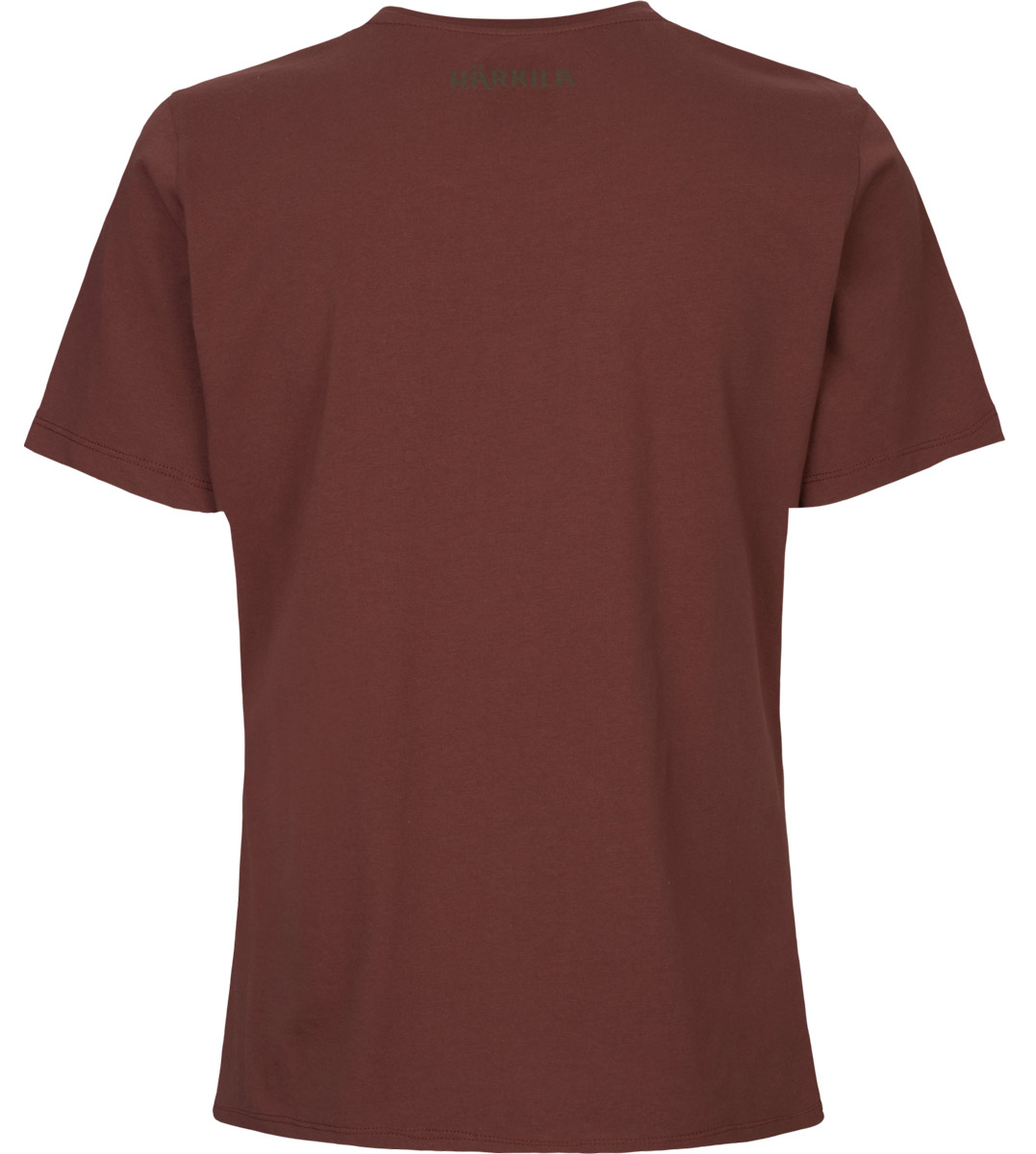 Rückansicht des Damen-T-Shirts Härkila Natur mit schlichtem Rücken und geradem Schnitt.