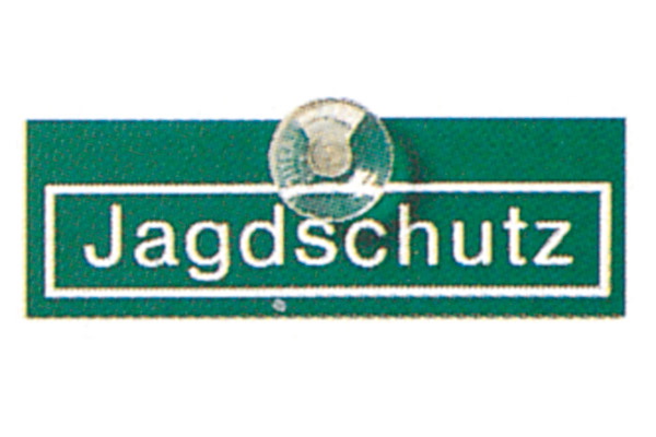 AKAH Autoschild – Jagdschutz mit Saugnapf und in grün, Vorderseite