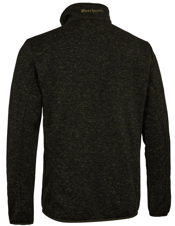 Deerhunter Fleecejacke Moor Knitted von der Rückseite, Männerjacke in der Farbe Timber