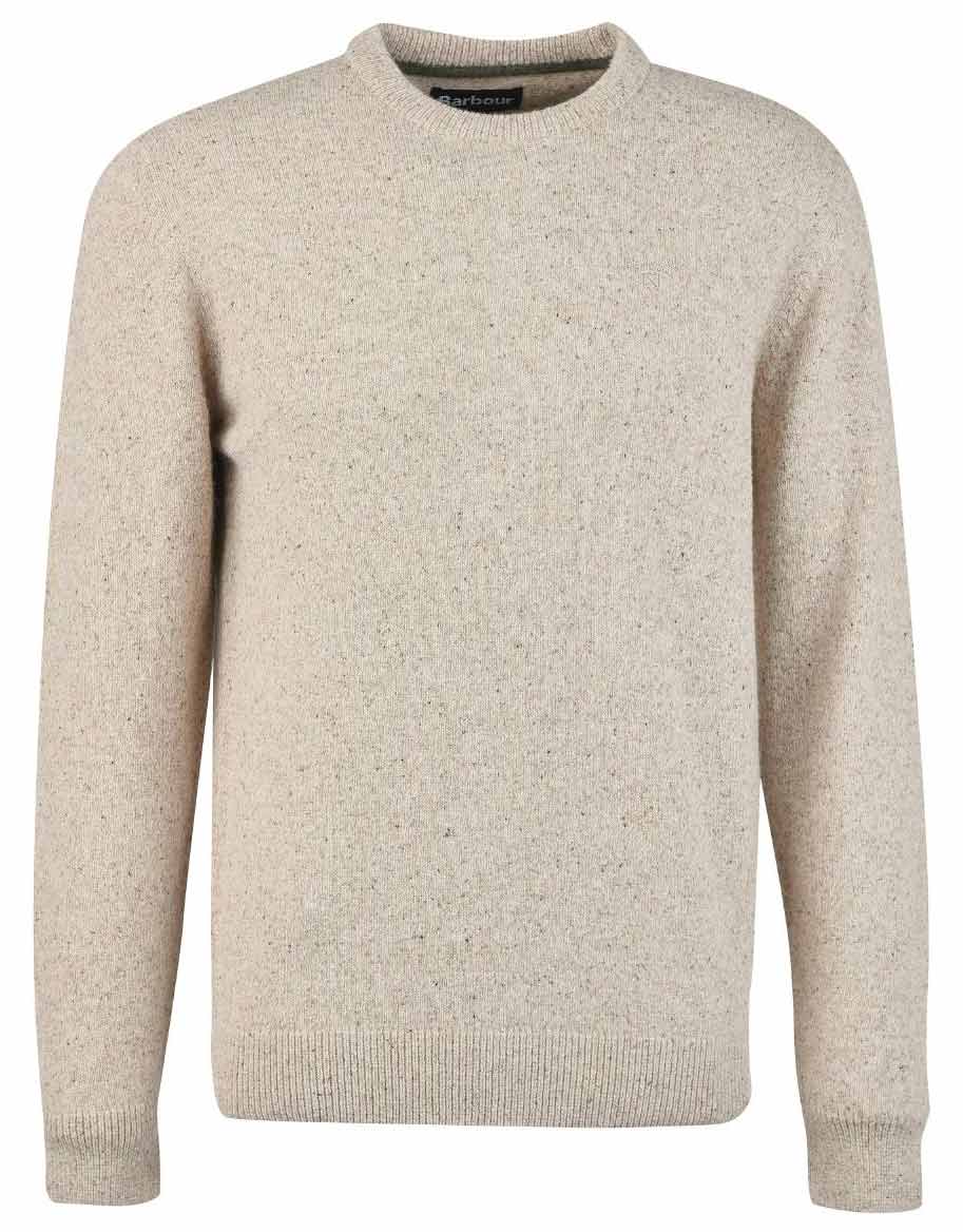 Der Pullover Essential Tisbury Crew Stone von Barbour