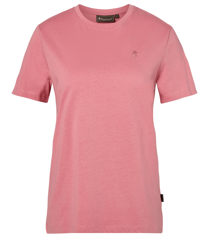 Dunkelrosa Damen-T-Shirt von Pinewood aus dem 3er Pack mit Rundhalsausschnitt und weicher, femininer Farbwirkung.