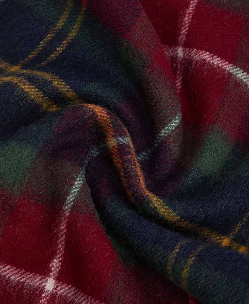 Barbour Schal aus Cashmere-Wolle im Tartan-Muster Detail Stoff