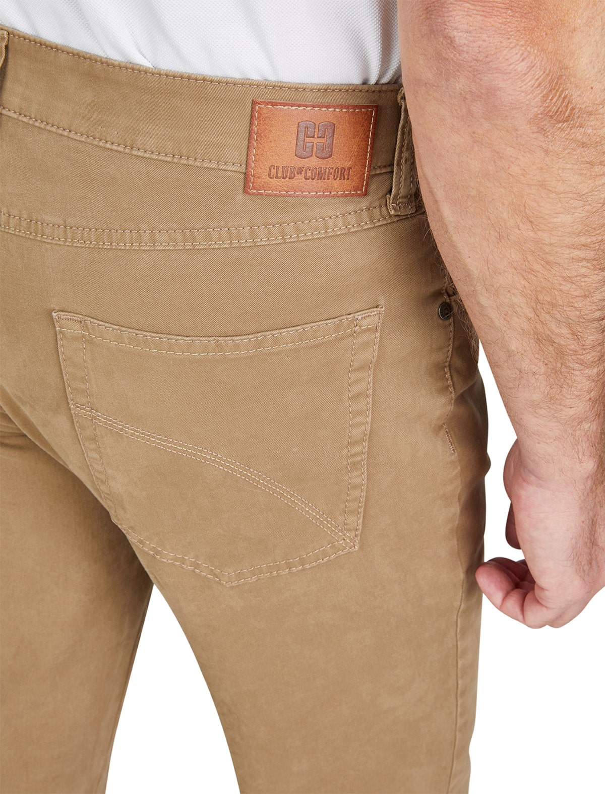 Club of Comfort Hose Henry mit Gürtelschlaufen und Taschen, Detailansicht Rueckseite