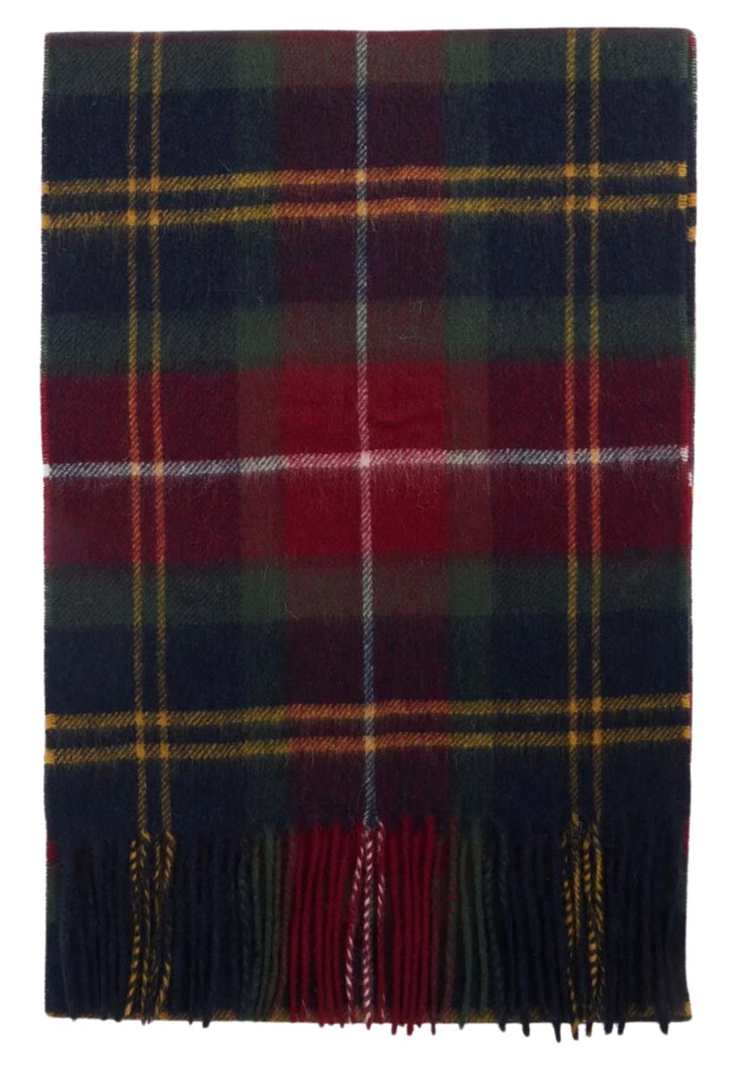 Barbour Schal aus Cashmere-Wolle im Tartan-Muster zusammengelegt