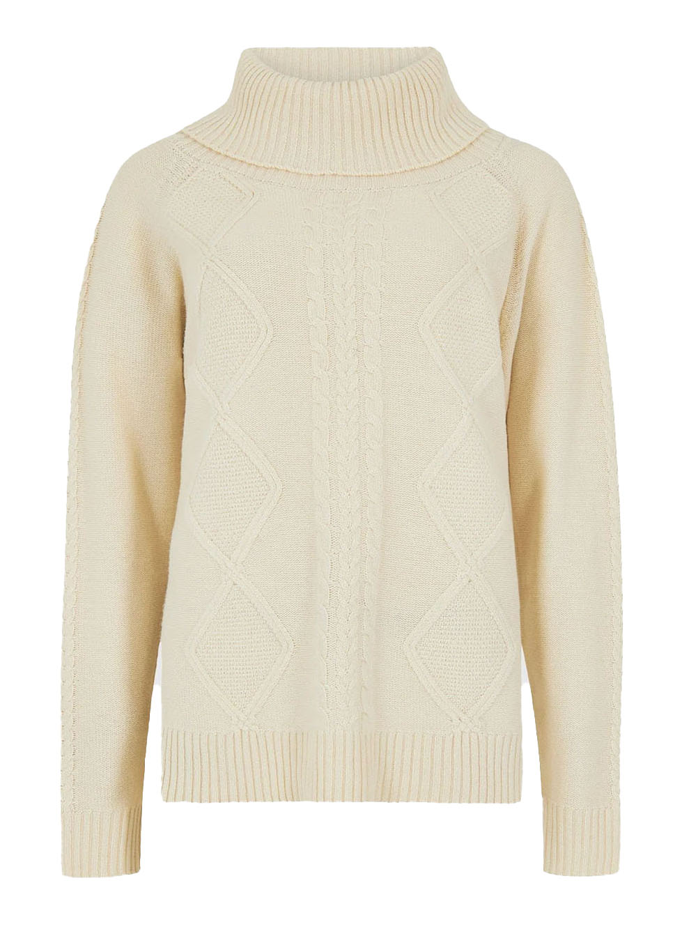 Der cremefarbene Pullover Kirkwood Chalk von Dubarry, Frontansicht