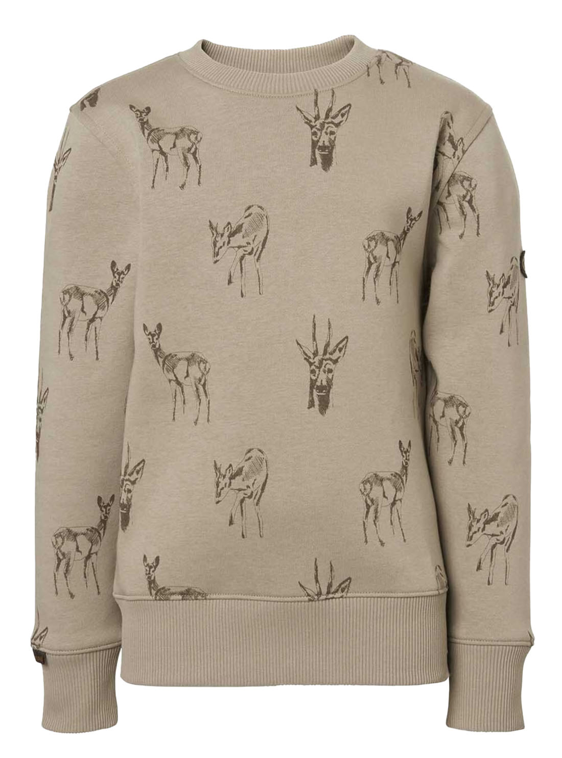 Chevalier Sweatshirt Deer Junior, mit gedruckten Reh-Motiven, Vorderseite 