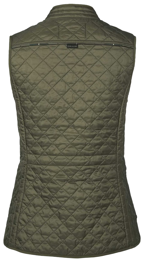 Chevalier Weste Dunsley Quilted in der Farbe Dusk, Damen-Steppweste in dunkelgrün in femininer Passform