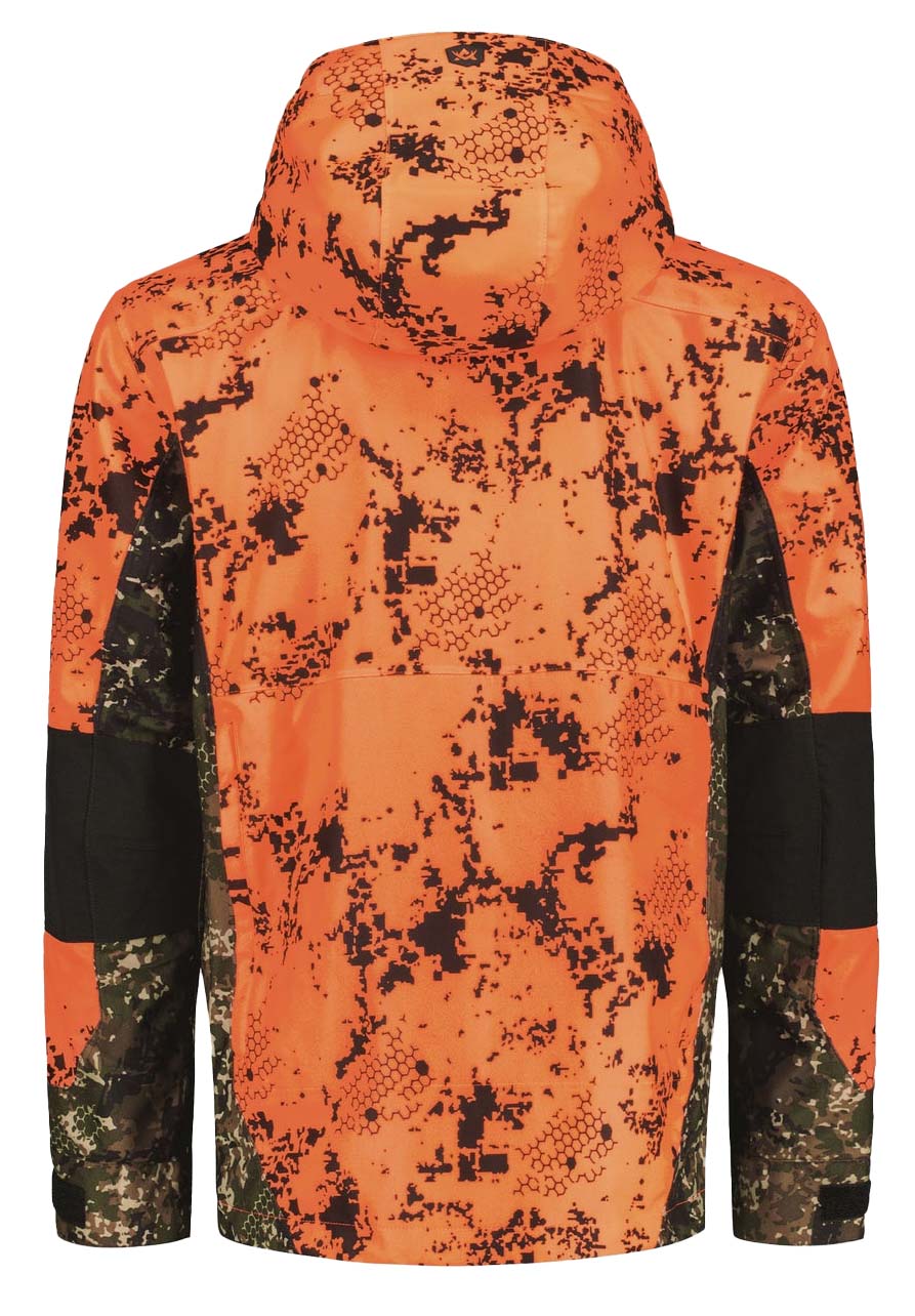 Alaska Signaljacke Superior Pro mit Camouflage-Muster und Kapuze, Rückseite