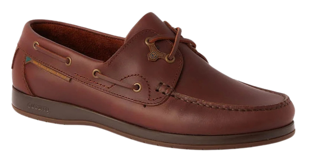 Herren Dubarry Halbschuh Sailmaker X LT in Mahogany aus Leder mit schräger Seitenansicht.