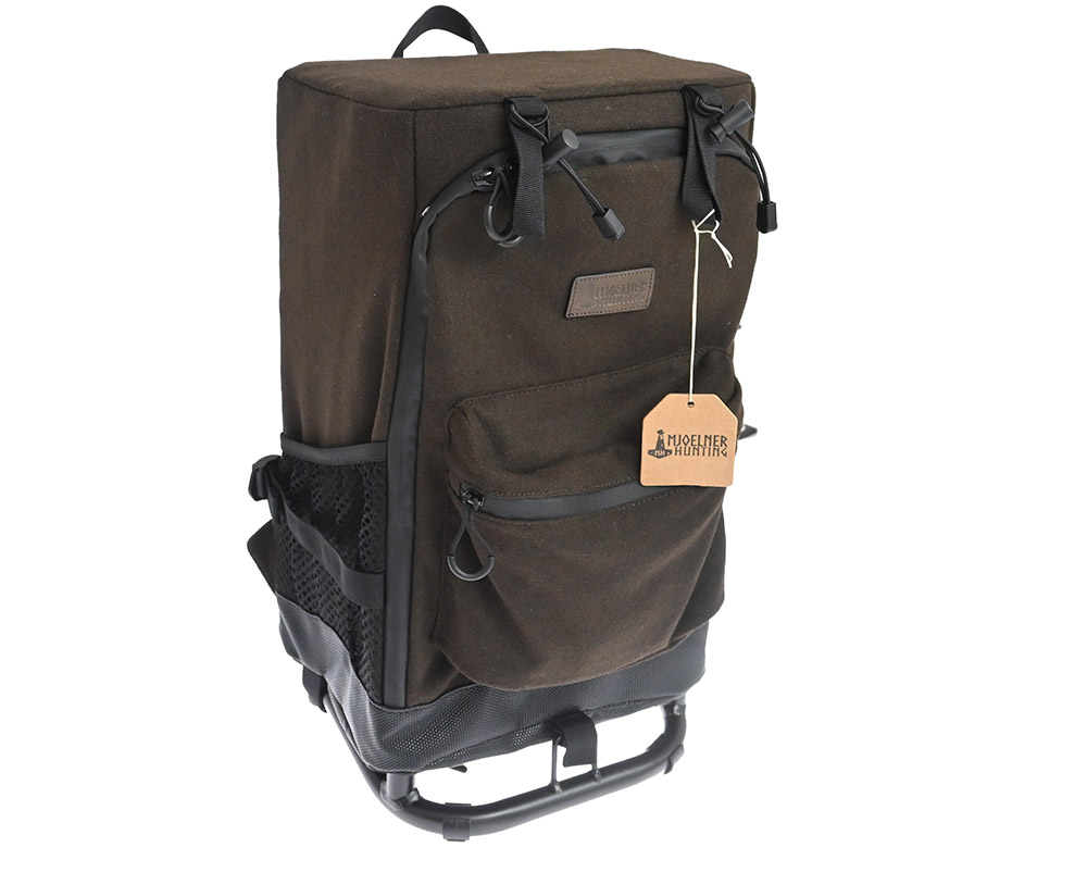 Rucksackstuhl Björn Braun mit Metallrahmen