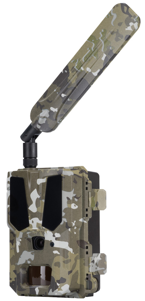 Bresser Modern Hunter Mini Wildkamera Hunter 4G, Ansicht auf die Wildkamera leicht nach links gedreht