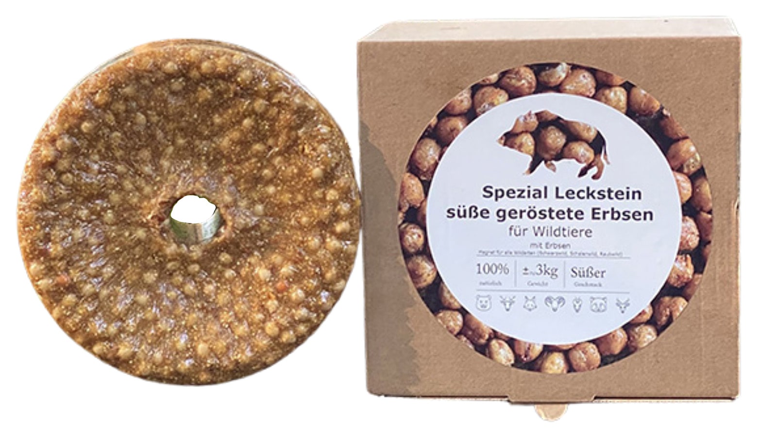 Spezial Leckstein 3 kg Geröstete Erbsen