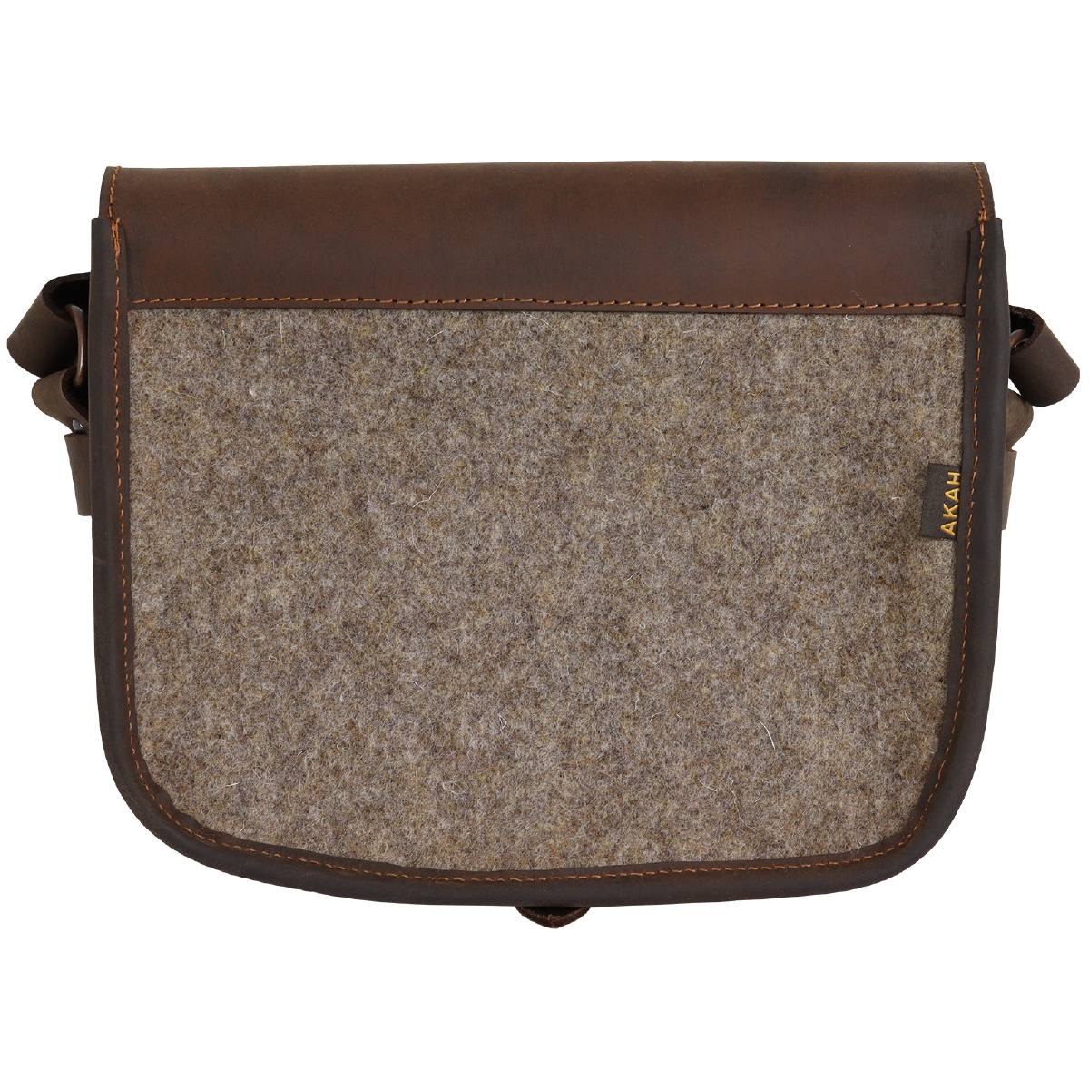 AKAH Ranger Leder Jagdtasche aus Wollfilz und Leder, Rueckseite