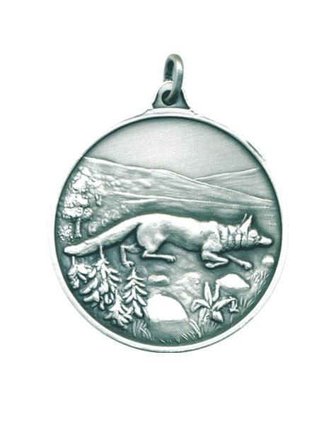 Jagdmedaille Fuchs 40 mm versilbert Steinhauer & Lück