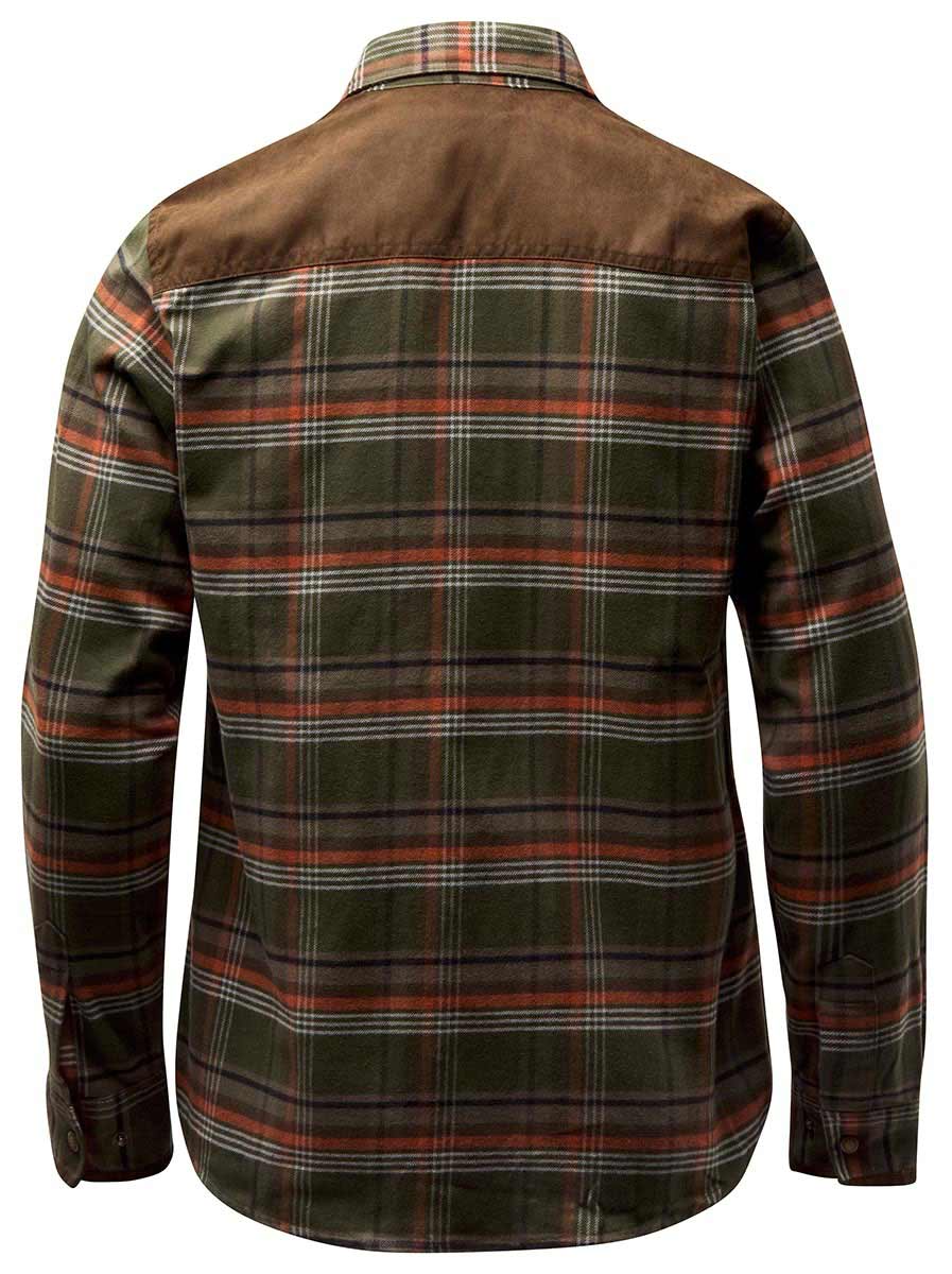 Pinewood Damen-Bluse Prestwick in Green Burned Orange, Rückansicht