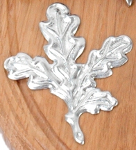 Eichenblatt Aluminium silberfarben