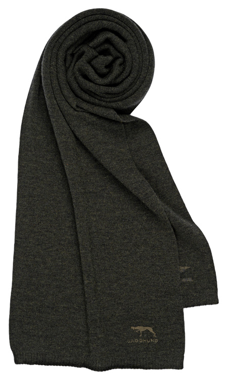 jagdhund strickschal steinbrunn in oliv – warmer jagdschal aus wolle