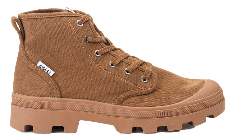 Aigle Stiefel Tenere CVS, rechter Schuh abgebildet von der Außenseite, die Farbe ist Marron, Stiefel in hellem Braun