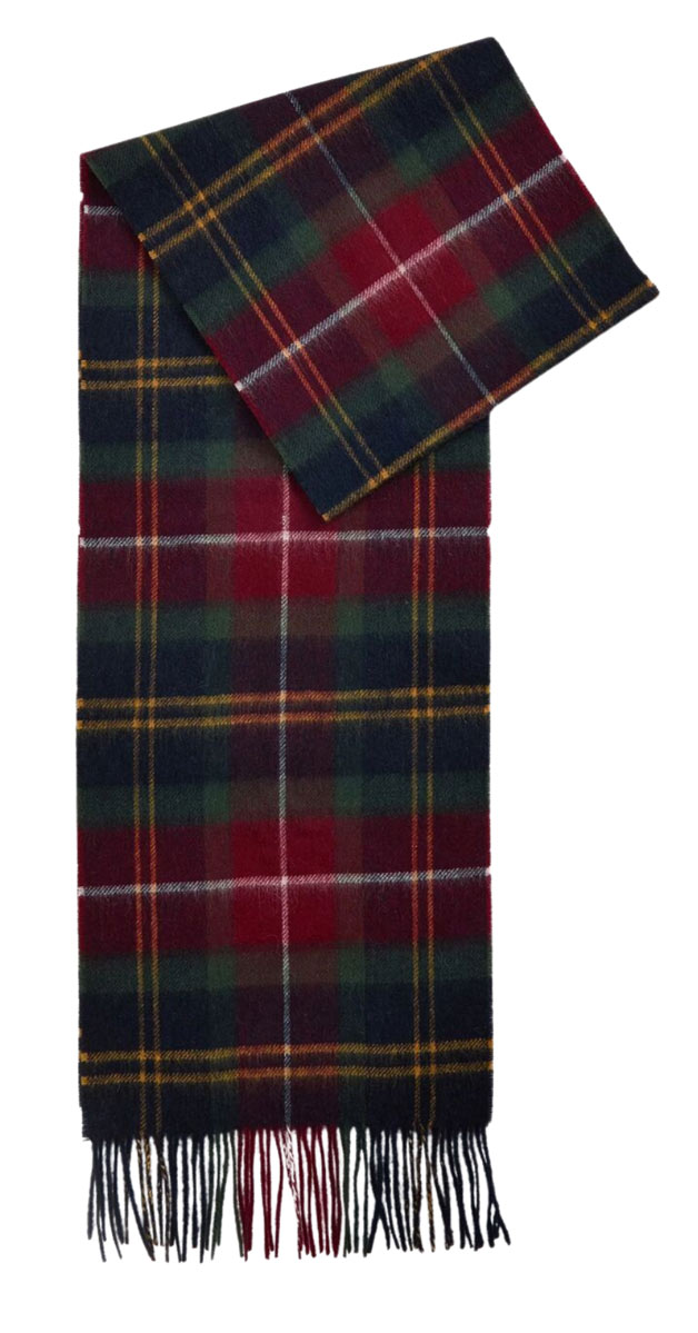 Barbour Schal aus Cashmere-Wolle im Tartan-Muster Vorderansicht