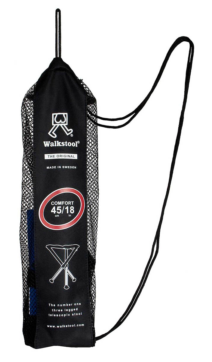 Walkstool Dreibeinstuhl Comfort mit zweifach ausziehbaren Beinen, Tragetasche